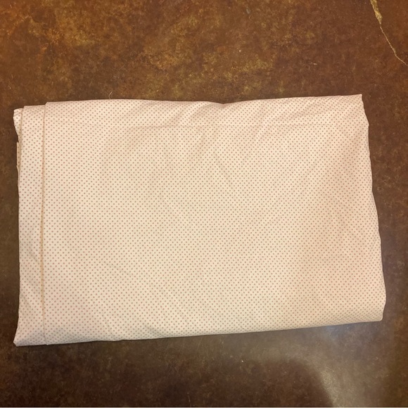 Lauren Ralph Lauren Twin Size White and Pink Polka Dot Flat Sheet - Picture 1 of 4